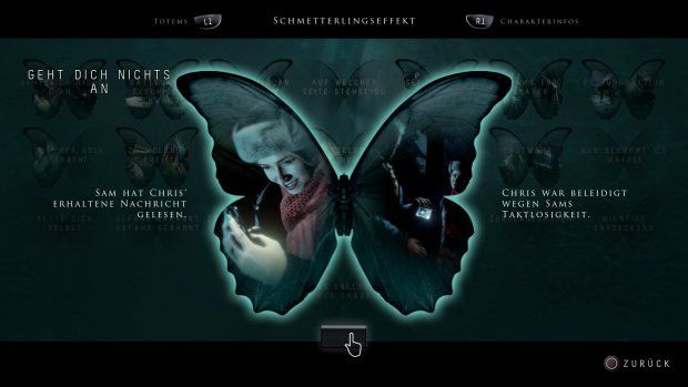 Schmetterlinge sollen dafür stehen, dass alle Handlungsoptionen vorhanden sind. (Screenshot: Golem.de)